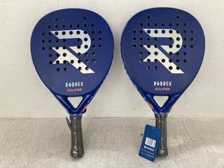 Lot 177  
            Marchington SR12 - Parcel Delivery Only 

                
2 X R.A.Q.U.E.X ECLIPSE PADEL RACKETS IN BLUE - COMBINED RRP: £150.00: LOCATION -...