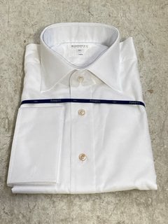 Lot 264  
            Marchington SR12 - Parcel Delivery Only 

                
MENS EMMETT LONDON WHITE 140'S OXFORD SHIRT IN WHITE - UK SIZE: 44CM - ORIGINAL R...