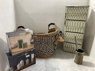 Lot 64  
            Marchington SR12 - Parcel Delivery Only 
                
QTY OF ASSORTED NEXT HOME DECOR ITEMS TO INCLUDE LED PILLAR CANDLES: LOCATION - J5