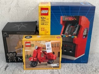 Lot 872  
            Marchington SR12 - Parcel Delivery Only 

                
3 X ASSORTED CHILDRENS ITEMS TO INCLUDE LEGO ARCADE MACHINE 40805: LOCATION - H10