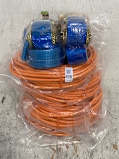 Lot 898  
            Marchington SR12 - Parcel Delivery Only 

                
4 X ELECTRIC CABLES TO INCLUDE 2 X RATCHET STRAPS: LOCATION - H11