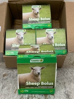 Lot 919  
            Marchington SR12 - Parcel Delivery Only 

                
4 X SHEEP BOLUS: LOCATION - H12