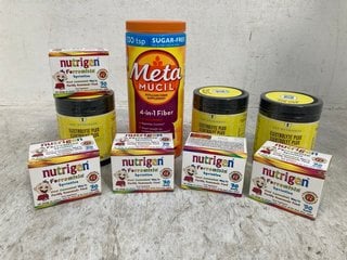 Lot 942  
            Marchington SR12 - Parcel Delivery Only 

                
QTY OF ASSORTED HEALTH SUPPLEMENTS TO INCLUDE METAMUCIL PSYLLIUM FIBER SUPPLEMENT...