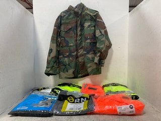Lot 970  
            Marchington SR12 - Parcel Delivery Only 

                
QTY OF ASSORTED OUTDOOR WORKWEAR ITEMS TO INCLUDE PORTWEST HI VIS HOODED SWEATSHI...