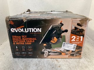 Lot 981  
            Marchington SR12 - Parcel Delivery Only 

                
EVOLUTION 210MM TCT MULTI-MATERIAL CUTTING TABLE AND MITRE SAW (18+ ID REQUIRED):...