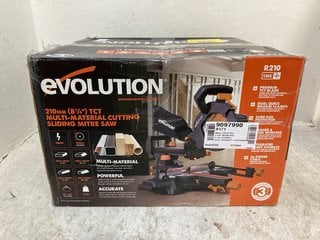 Lot 985  
            Marchington SR12 - Parcel Delivery Only 

                
EVOLUTION 210MM TCT MULTI-MATERIAL CUTTING SLIDING MITRE SAW (18+ ID REQUIRED): L...