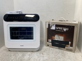 Lot 994  
            Marchington SR12 - Parcel Delivery Only 

                
NESPRESSO LATTISSIMA ONE COFFEE MACHINE TO INCLUDE COMFEE COMPACT DISHWASHER IN W...