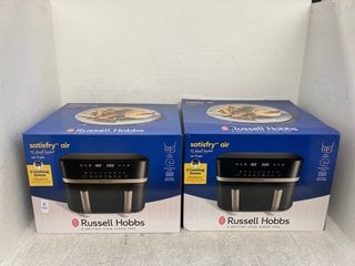 Lot 999  
            Marchington SR12 - Parcel Delivery Only 

                
2 X RUSSELL HOBBS SATISFRY AIR 9 LITRE DUAL BASKET AIR FRYERS IN BLACK: LOCATION ...