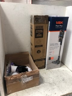 Lot 1008  
            Marchington SR16 - Parcel Delivery Only 

                
3 X ASSORTED HOUSEHOLD ITEMS TO INCLUDE VAX PACE PLUS CORDLESS VACUUM: LOCATION -...