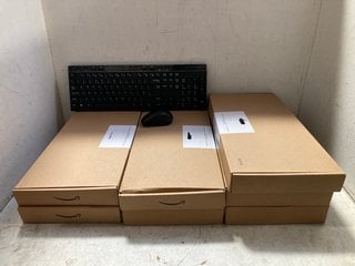 Lot 1052  
            Marchington SR16 - Parcel Delivery Only 

                
BOX OF FULL SIZED WIRELESS KEYBOARD & MOUSE COMBO, 2.4 GHZ USB RECEIVER UK LAYOUT...