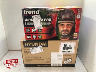 Lot 1070  
            Marchington SR16 - Parcel Delivery Only 

                
HYUNDAI 20V MAX CORDLESS CHAINSAW - HY20CCS10 TO INCLUDE TREND AIRSHIELD PRO - OR...