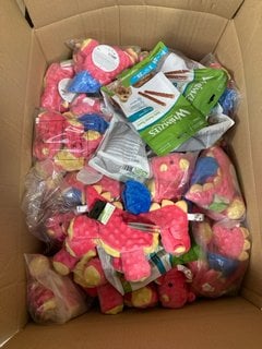 Lot 1104  
            Marchington SR16 - Parcel Delivery Only 

                
QTY OF GODOG DRAGONS CORAL LARGE TOYS TO INCLUDE WHIMZEES DAILY DENTAL TREATS: LO...