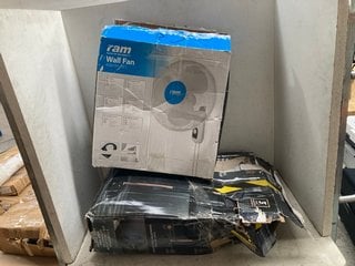 Lot 1124  
            Marchington SR16 - Parcel Delivery Only 

                
RAM 16 INCH WALL FAN TO INCLUDE TOWER ROSE GOLD 16 INCH PEDESTAL FAN IN BLACK: LO...