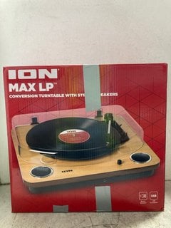 Lot 1191  
            Marchington SR16 - Parcel Delivery Only 

                
ION MAX LP CONVERSION TURNTABLE WITH STEREO SPEAKER: LOCATION - AR16