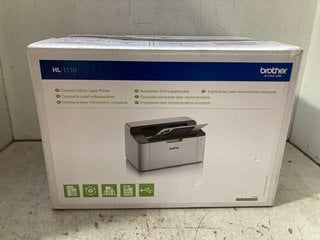 Lot 1218  
            Marchington SR16 - Parcel Delivery Only 

                
BROTHER HL-1110 COMPACT MONO LASER PRINTER: LOCATION - AR18