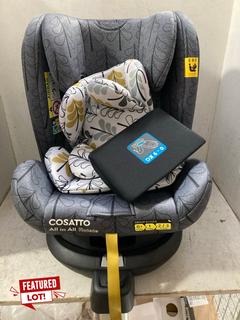 Lot 1219  
            Marchington SR16 - Parcel Delivery Only 

                
COSATTO IN ALL ROTATE CAR SEAT IN FIKA FOREST - ORIGINAL RRP £200: LOCATION - AR18