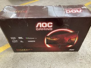 Lot 1240  
            Marchington SR16 - Parcel Delivery Only 

                
AOC 34 CU34G2XPD GAMING MONITOR - ORIGINAL RRP £290: LOCATION - AR9