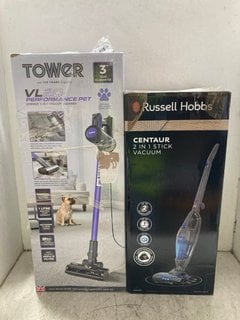 Lot 1303  
            Marchington SR16 - Parcel Delivery Only 

                
RUSSELL HOBBS CENTAUR 2 IN 1 STICK VACUUM CLEANER TO INCLUDE TOWER VL20 PERFORMAN...