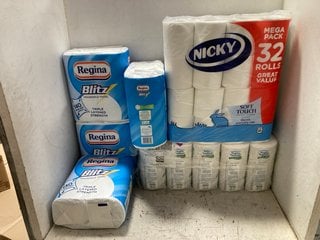 Lot 1315  
            Marchington SR16 - Parcel Delivery Only 

                
6 X ASSORTED ITEMS TO INCLUDE NICKY SOFT TOUCH TOILET TISSUE - 32 ROLLS: LOCATION...