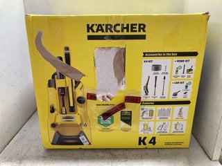Lot 1330  
            Marchington SR16 - Parcel Delivery Only 

                
KARCHER K4 HIGH PRESSURE WASHER - ORIGINAL RRP £199.99: LOCATION - BR8