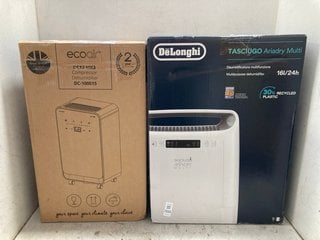 Lot 1333  
            Marchington SR16 - Parcel Delivery Only 

                
DELONGHI MULTIPURPOSE DEHUMIDIFIER TO INCLUDE ECOAIR COMPRESSOR DEHUMIDIFIER - CO...