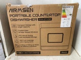 Lot 1334  
            Marchington SR16 - Parcel Delivery Only 

                
AIRMSEN PORTABLE COUNTERTOP DISHWASHER - ZMW-DTHA01 - ORIGINAL RRP £237.98: LOCAT...