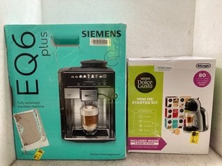 Lot 1343  
            Marchington SR16 - Parcel Delivery Only 

                
SIEMENS EQ6 PLUS FULLY AUTOMATIC ESPRESSO MACHINE TO INCLUDE NESCAFE DOLCE GUSTO ...