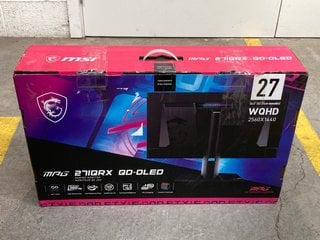 Lot 1379  
            Marchington SR16 - Parcel Delivery Only 

                
MSI MPG 271QRX QD-OLED GAMING MONITOR - ORIGINAL RRP £936.60: LOCATION - BR12