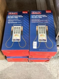 Lot 1449  
            Marchington SR16 - Parcel Delivery Only 

                
6 X SEALEY 6/12V PROFESSIONAL BATTERY DROP TESTERS: LOCATION - BR16