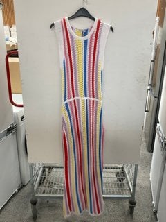 Lot 1149  
            Marchington SR11 - Parcel Delivery Only 

                
OLIVIA RUBIN NELLY CROCHET STRIPE DRESS IN MULTI - UK L - ORIGINAL RRP £230.00: L...