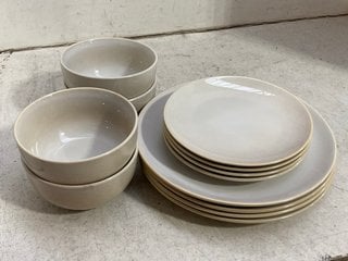 Lot 1274  
            Marchington SR11 - Parcel Delivery Only 

                
2 X RENNES NATURAL REACTIVE 12 PIECE DINNER SETS - COMBINED ORIGINAL RRP £130: LO...