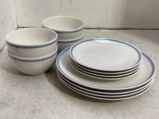 Lot 1277  
            Marchington SR11 - Parcel Delivery Only 

                
2 X RENNES REACTIVE GLAZE 12 PIECE DINNER SETS IN WHITE AND BLUE - COMBINED ORIGI...