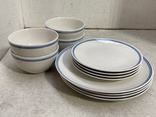 Lot 1278  
            Marchington SR11 - Parcel Delivery Only 

                
2 X RENNES REACTIVE GLAZE 12 PIECE DINNER SETS IN WHITE AND BLUE - COMBINED ORIGI...