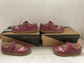 Lot 1284  
            Marchington SR11 - Parcel Delivery Only 

                
2 X PAIRS OF START RITE FAIRY TALE KIDS SHOES IN RED PLUM LEATHER : SIZE 6.5F UK:...