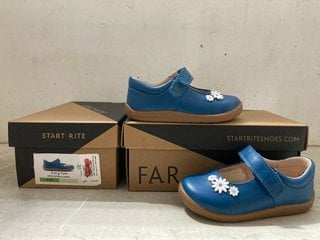 Lot 1299  
            Marchington SR11 - Parcel Delivery Only 

                
2 X PAIRS OF START RITE FAIRY TALE KIDS SHOES IN BLUE LEATHER : SIZES 6G AND 6.5F...