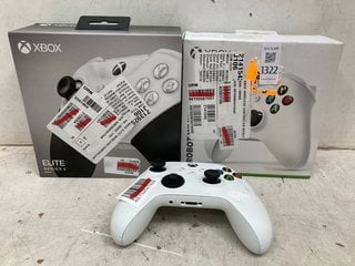 Lot 1322  
            Marchington SR11 - Parcel Delivery Only 

                
3 X ASSORTED XBOX CONTROLLERS TO INCLUDE XBOX ELITE SERIES 2 WIRELESS CONTROLLER ...
