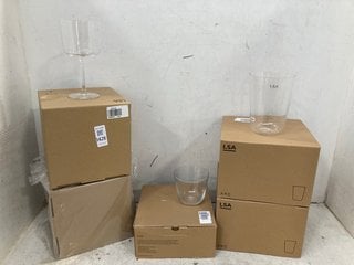 Lot 1428  
            Marchington SR11 - Parcel Delivery Only 

                
5 X BOXES OF ASSORTED LSA GLASSES TO INCLUDE SET OF 4 GIO WINE GLASSES: LOCATION ...