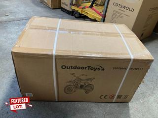 Lot 117  
            Marchington SR16 - Delivery or Collection 

                
OUTDOOR TOYS RACING 12V ELECTRIC RIDE ON MOTORBIKE - ORIGINAL RRP:£111: LOCATION ...