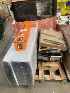 Lot 145  
            Marchington SR16 - Delivery or Collection 

                
PALLET OF ASSORTED HOUSEHOLD ITEMS TO INCLUDE WORX 20V CORDLESS POLE HEDGE TRIMME...
