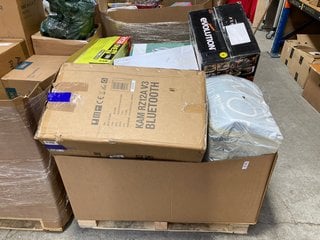 Lot 162  
            Marchington SR16 - Delivery or Collection 

                
PALLET OF ASSORTED HOUSEHOLD ITEMS TO INCLUDE RYOBI ONE 18V CORDLESS LEAF BLOWER:...