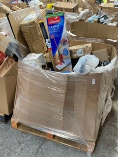 Lot 178  
            Marchington SR16 - Delivery or Collection 

                
PALLET OF ASSORTED ITEMS TO INCLUDE VILEDA 1-2 SPRAY MAX MOP: LOCATION - A3 (KERB...