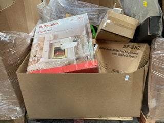Lot 179  
            Marchington SR16 - Delivery or Collection 

                
PALLET OF ASSORTED HOUSEHOLD ITEMS TO INCLUDE DIMPLEX OPTIFLAME 2KW ELECTRIC INSE...