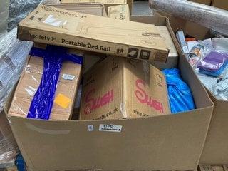 Lot 186  
            Marchington SR16 - Delivery or Collection 

                
PALLET OF ASSORTED HOUSEHOLD ITEMS TO INCLUDE SAFETY 1ST PORTABLE BED RAIL: LOCAT...