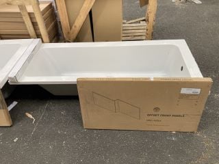 Lot 1018  
            Marchington SR19 - Delivery or Collection 

                
1800 X 850MM NTH RH OFFSET SHOWER BATH WITH A 1700MM AVOLA GREY BATH SIDE PANEL -...