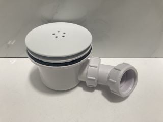 Lot 1028  
            Marchington SR19 - Delivery or Collection 

                
90MM FAST FLOW SHOWER WASTE IN WHITE WITH OUTLET ELBOW - RRP £95: LOCATION - RACK...
