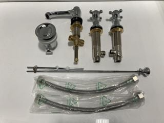 Lot 1039  
            Marchington SR19 - Delivery or Collection 

                
TRADITIONAL CROSSHEAD 3TH BASIN MIXER IN CHROME WITH SPIUT & POP UP WASTE - RRP £...