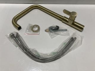 Lot 1049  
            Marchington SR19 - Delivery or Collection 

                
MONO KITCHEN SINK MIXER TAP IN BRUSHED BRASS WITH SWIVEL SPOUT - RRP £225: LOCATI...