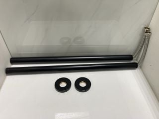 Lot 1063  
            Marchington SR19 - Delivery or Collection 

                
PAIR OF FREESTANDING TAP LEGS IN BLACK - RRP £240: LOCATION - RACKING 3