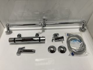 Lot 1065  
            Marchington SR19 - Delivery or Collection 

                
TRADITIONAL SHOWER SLIDE RAIL IN CHROME WITH A DOUCHE SHOWER HANDSET & HOSE WITH ...
