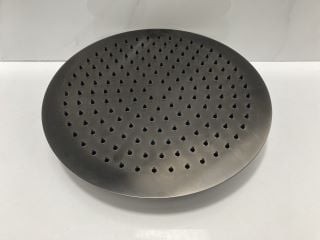 Lot 1077  
            Marchington SR19 - Delivery or Collection 

                
300MM DIAM FIXED SHOWER HEAD IN BLACK - RRP £135: LOCATION - RACKING 3